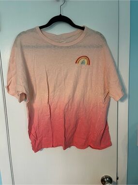 American Eagle | Ombré Tee with Rainbow Embroidery